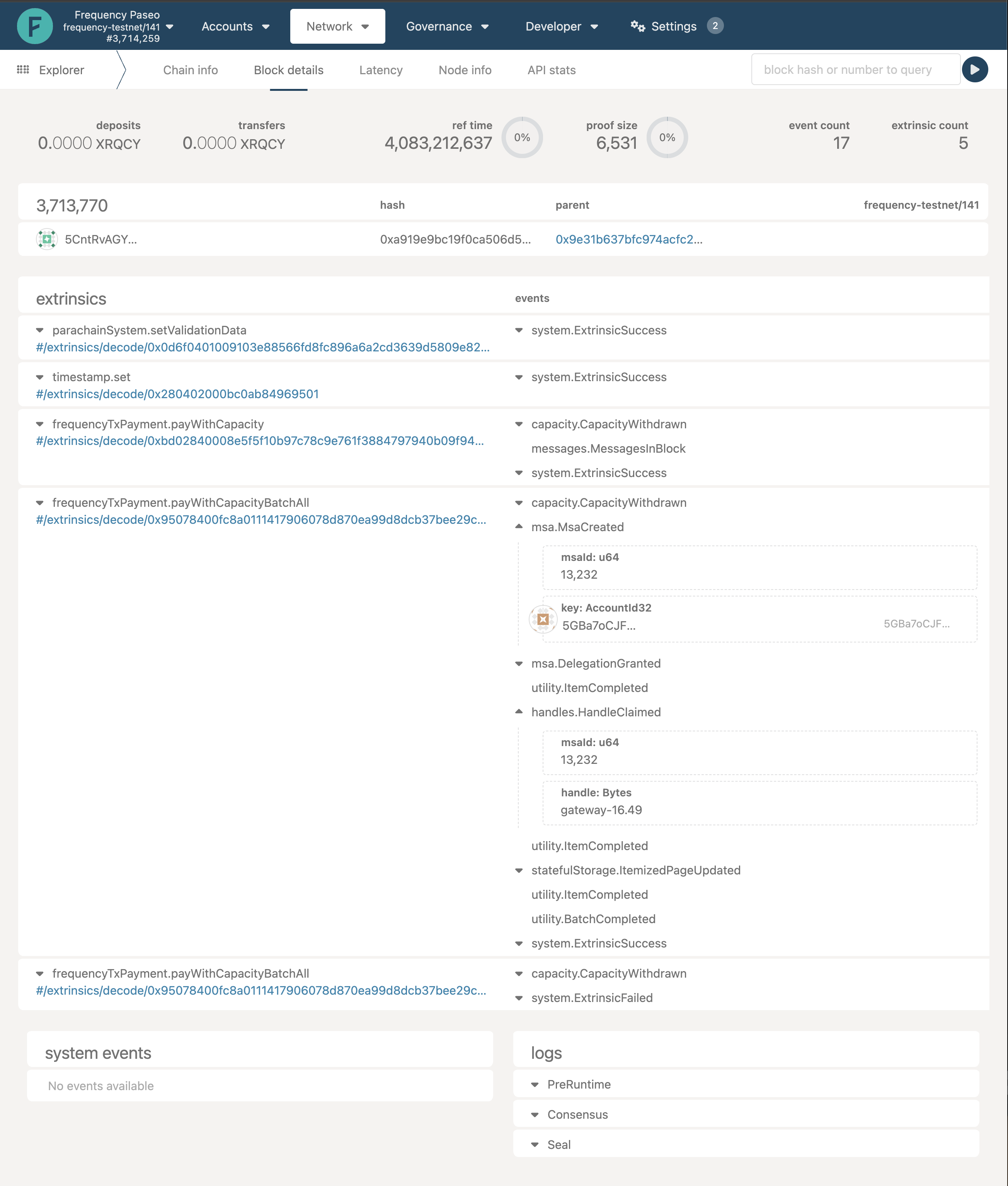 Polkadot Block Explorer